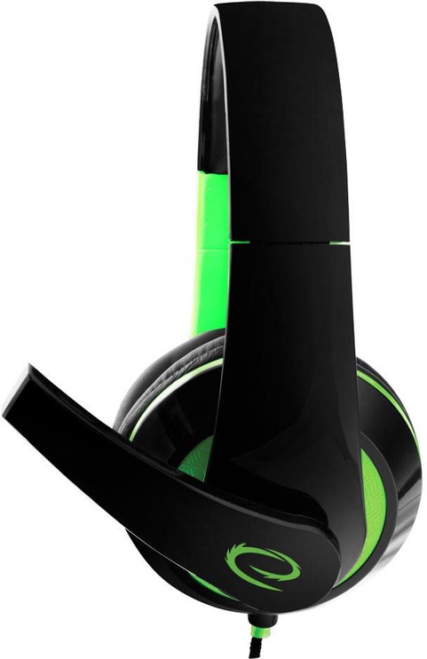 Laidinės žaidimų ausinės Esperanza EGH300, juodos/žalios