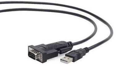 Adapteris Gembird USB to DB9M USB, DB9 male, 1.5 m, melna