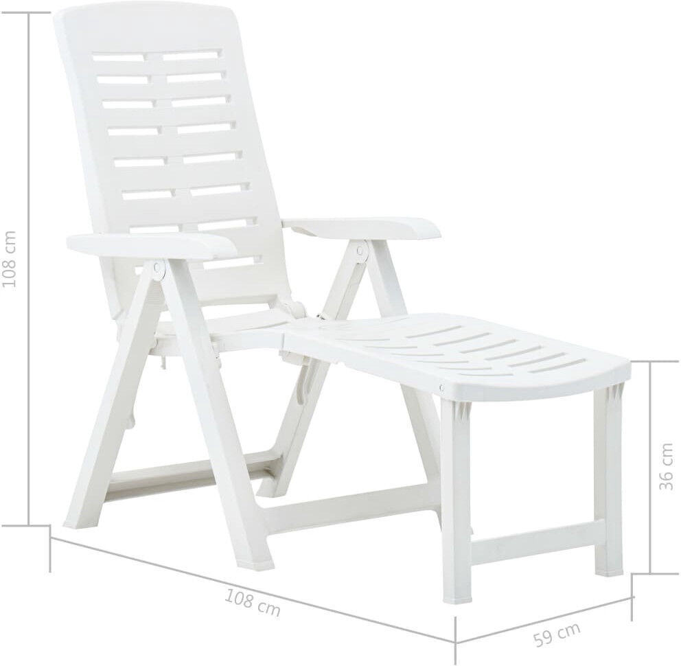 white garden recliner chairs