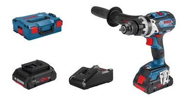 Akumulatora skrūvgriezējs - urbis Bosch GSB 18V-110 C + L-Boxx + 2x4Ah ProCore Batteries, 18 V, 4 Ah