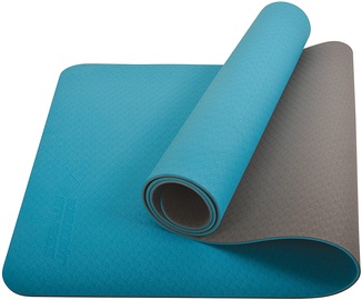 Коврик для фитнеса и йоги Schildkrot Fitness Bicolor Bicolor 960068, синий/серый, 180 см x 61 см x 0.4 см