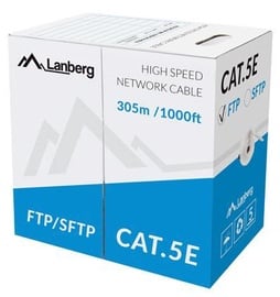 Laidas Lanberg CAT 5e FTP, Nėra, 305 m, juoda