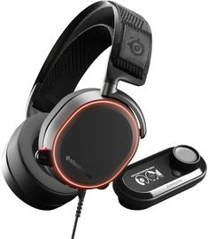 Mänguri kõrvaklapid arvutimängude jaoks, kõrvapealsed Steelseries Arctis Pro + GameDAC, must