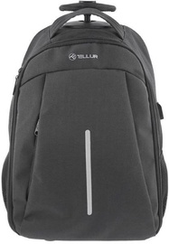 Mugursoma Tellur Trolley Rolly, melna, 15.6"