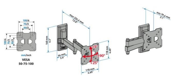 Monitoriaus laikiklis Meliconi, 14-25"