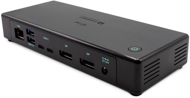 Jungčių stotelė i-Tec Dual DP 4K Dock Thunderbolt 3, juoda