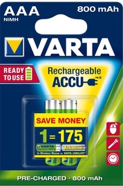 Įkraunamas elementas Varta, AAA, 800 mAh, 2 vnt.