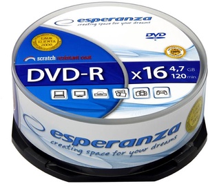 Esperanza 1110 DVD-R 16x 4.7GB Cake Box 25DVD's