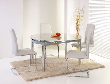 Pusdienu galds Halmar Nestor Glass/Grey, 800 - 1300x1300x750 mm