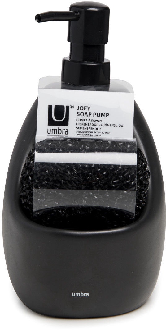 Umbra Joey Soap Pump with Scrubby (Black)