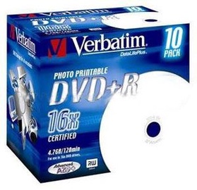 Verbatim DVD+R AZO 16X 4.7GB WIDE JC 1pcs