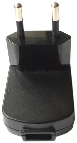 Telefono įkroviklis Alcatel, USB/AC, juoda