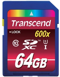 Карта памяти Transcend 64GB SDXC Ultimate Class 10 UHS-I 600x, 64 GB