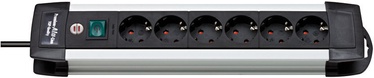 Brennenstuhl Premium-Alu-Line Extension Socket 6-way Silver/Black 3m