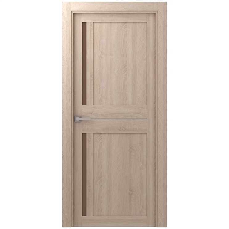 Полотно межкомнатной двери Belwooddoors Madrid 04, универсальная, коричневый/дубовый, 200 x 80 x 7 см