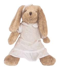Beppe Plush Rabbit Rosalie In White Dress 35cm 13245