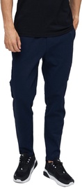 Audimas Cotton Tapered Fit Sweatpants Navy Blue 176/L