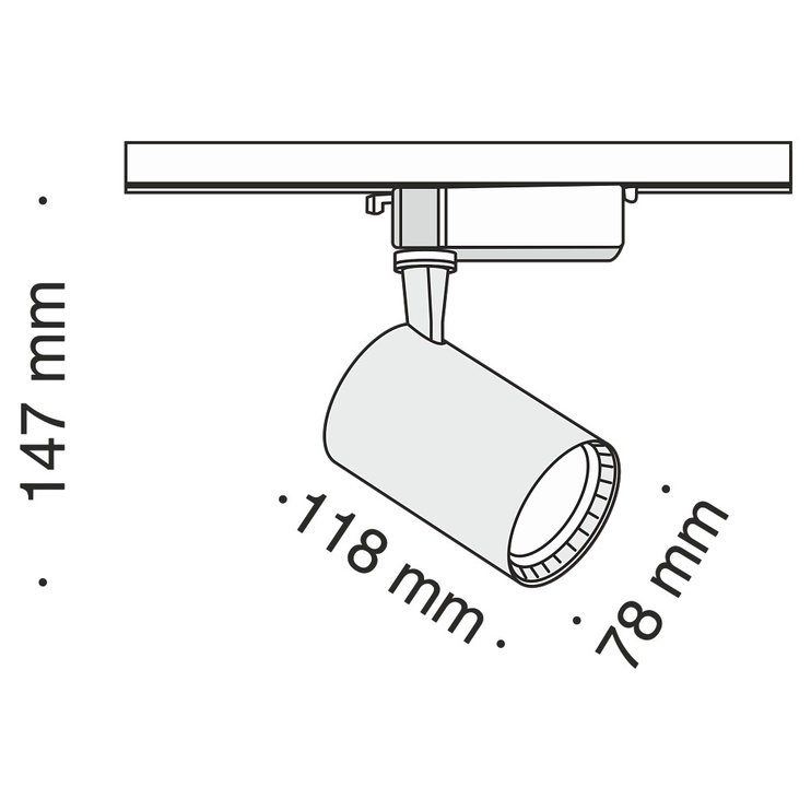 Lampa pārvietojams Maytoni Track Lamp W, 12 W, LED