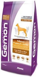Kuiv koeratoit Monge Gemon Maxi Puppy and Junior Chicken & Rice, 15 kg