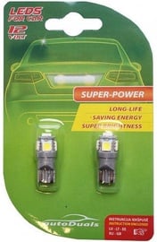 AutoDuals 5SMD-LED T10 Light Bulb Blue 2pcs