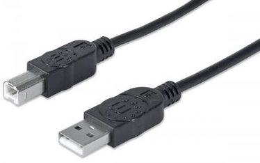 Laidas Manhattan USB 2.0 A male, USB 2.0 B male, 3 m, juoda