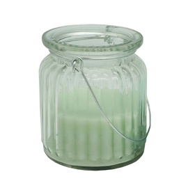 SN Diana Candle In Glass Jar With Handle 7.8x9cm Green