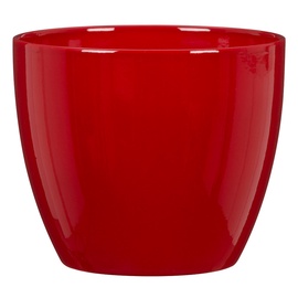 Puķu pods Scheurich 43271, keramika, Ø 140 mm, sarkana