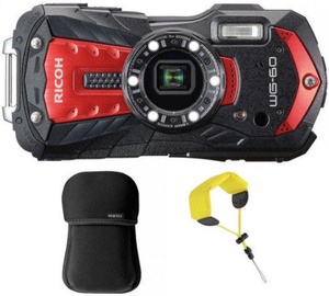 Ricoh WG-60 Red with Etui/Wrist Band