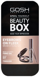 Gosh Beauty Box Brow Styling Set Brow Kit 3.3g 01 + 8ml Brow Sculpting Fiber Gel 01 + Tweezers
