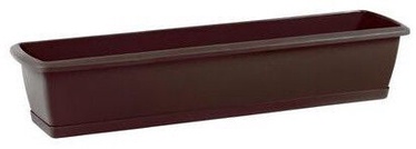 Prosperplast Balcony Flower Box With Plate Brown 80cm