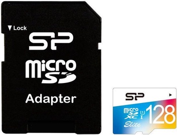 Silicon Power Elite Colorful microSDXC 128GB UHS-I Class 10 + SD Adapter