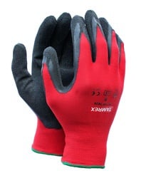 Рабочие перчатки прорезиненные, перчатки Tamrex, полиамид, черный/красный, 8
