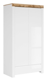 Black Red White Holten Wardrobe Wotan Oak/White