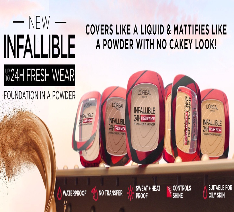 Пудра L´Oréal Paris Infallible 24H Fresh Wear 20 Ivory, 9 г