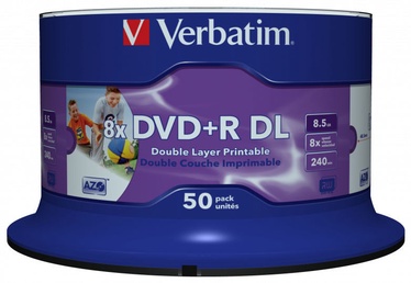 Накопитель данных Verbatim 50x 8.5GB DVD+R 8x 43703