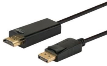 Провод Savio HDMI / DisplayPort Displayport, HDMI, 1.5 м, черный