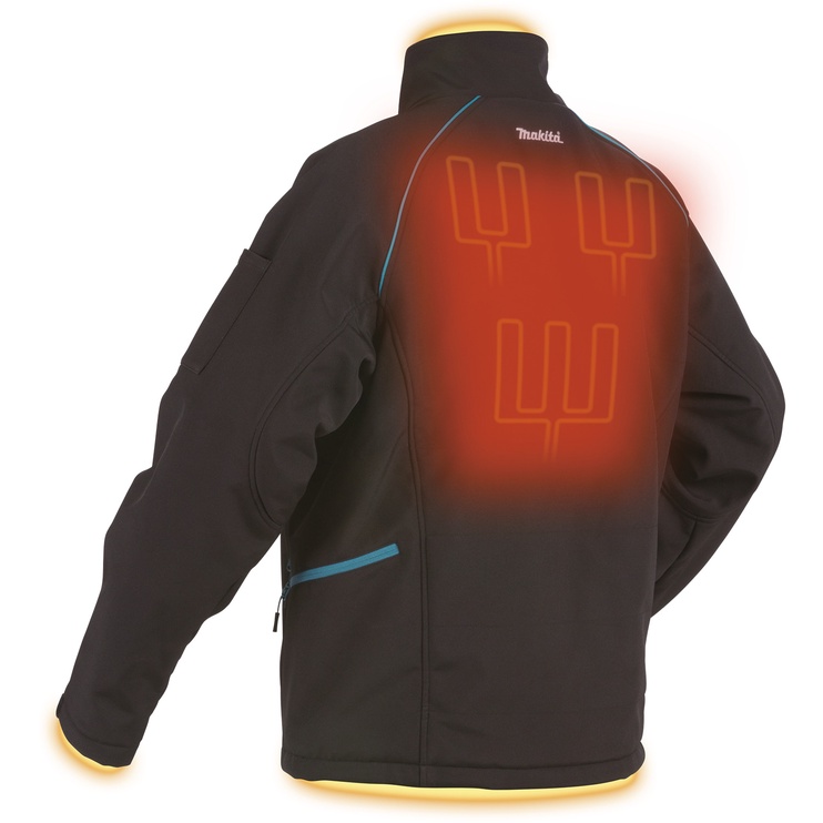 Рабочая куртка Makita DCJ205ZL, черный, полиэстер, M размер