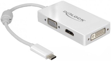 Delock 63924 USB Type-C To VGA / HDMI / DVI Adapter Female White