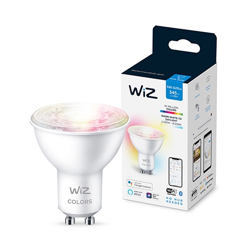 Spuldze WiZ LED, rgb, GU10, 4.9 W, 345 lm