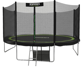 Батут Zipro, 374 см, с защитной сеткой, с лестницей