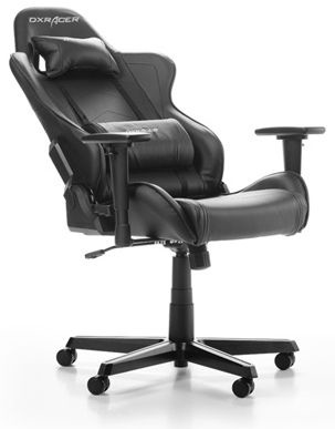 Игровое кресло DXRacer Formula Series F08-N, 53 x 37 x 122 - 131 см, черный