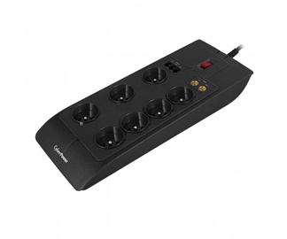 Cyber Power Surge Buster 7-Outlet Black 1.8m
