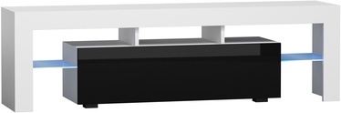 TV staliukas Pro Meble Milano 160 With Light White/Black, 1600x350x450 mm
