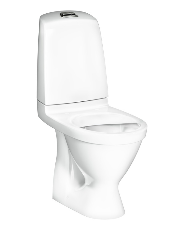 WC-pott, põrandapealne Gustavsberg Nautic, kaanega, 345 mm x 650 mm