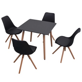 Обеденный комплект VLX 5 Piece Dining Table & Chair, черный