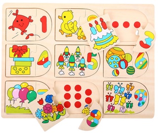 Bigjigs Toys Picture And Number Matching Puzzle BJ535