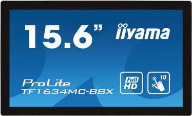 Monitors Iiyama TF1634MC-B8X, 15.6", 25 ms