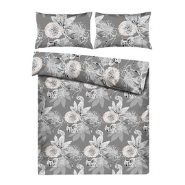 Voodipesukomplekt Domoletti HAR/7118 White/Gray, 140x200 cm/50x70 cm