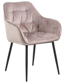 Ēdamistabas krēsls Brooke VIC, matēts, rozā, 55 cm x 58 cm x 83 cm