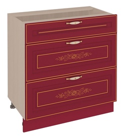 DaVita Viktorija 20.67 Kitchen Bottom Cabinet Astrid Pine/Bordeaux